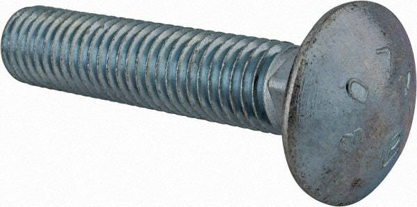 Value Collection - 1/2-13 UNC 2-1/2" Length Under Head, Standard Square Neck, Carriage Bolt - Grade 2 Steel, Zinc-Plated Finish - A1 Tooling