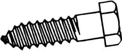 Value Collection - 1/2" Screw, 16" Length Under Head, Steel, Hex Head Lag Screw - Zinc Plated, Grade 2 - A1 Tooling