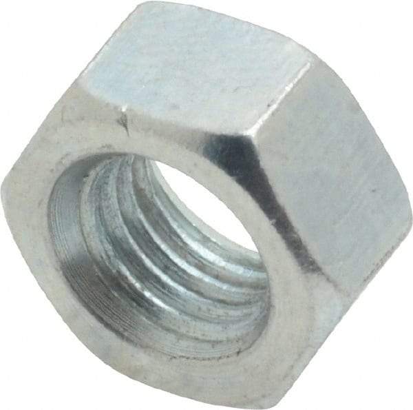 Value Collection - 5/16-24 UNF Steel Right Hand Hex Nut - 1/2" Across Flats, 0.2656" High, Zinc-Plated Finish - A1 Tooling