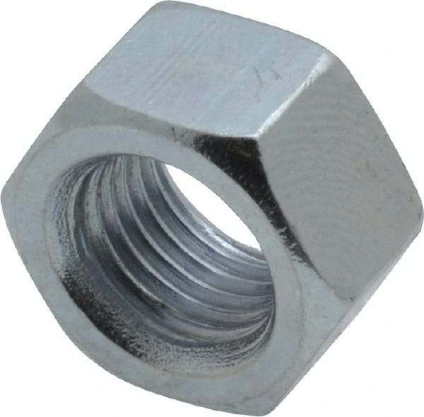 Value Collection - 3/8-24 UNF Steel Right Hand Hex Nut - 9/16" Across Flats, 0.3281" High, Zinc-Plated Finish - A1 Tooling