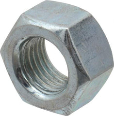 Value Collection - 7/16-20 UNF Steel Right Hand Hex Nut - 11/16" Across Flats, 3/8" High, Zinc-Plated Finish - A1 Tooling