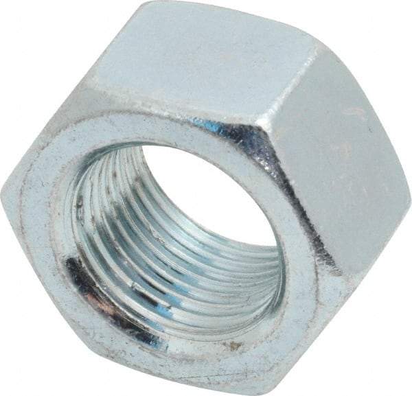 Value Collection - 3/4-16 UNF Steel Right Hand Hex Nut - 1-1/8" Across Flats, 0.6406" High, Zinc-Plated Finish - A1 Tooling