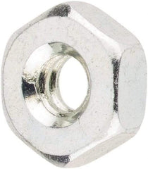 Value Collection - #4-40 UNC Steel Right Hand Machine Screw Hex Nut - 1/4" Across Flats, 3/32" High, Zinc-Plated Finish - A1 Tooling