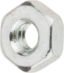 Value Collection - #8-32 UNC Steel Right Hand Machine Screw Hex Nut - 11/32" Across Flats, 1/8" High, Zinc-Plated Finish - A1 Tooling