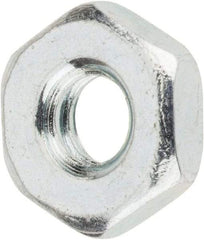 Value Collection - #10-24 UNC Steel Right Hand Machine Screw Hex Nut - 3/8" Across Flats, 1/8" High, Zinc-Plated Finish - A1 Tooling