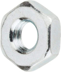 Value Collection - #10-32 UNF Steel Right Hand Machine Screw Hex Nut - 3/8" Across Flats, 1/8" High, Zinc-Plated Finish - A1 Tooling