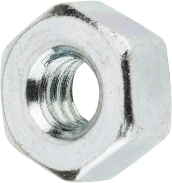 Value Collection - 1/4-20 UNC Steel Right Hand Heavy Hex Nut - 1/2" Across Flats, 0.2344" High, Zinc-Plated Finish - A1 Tooling