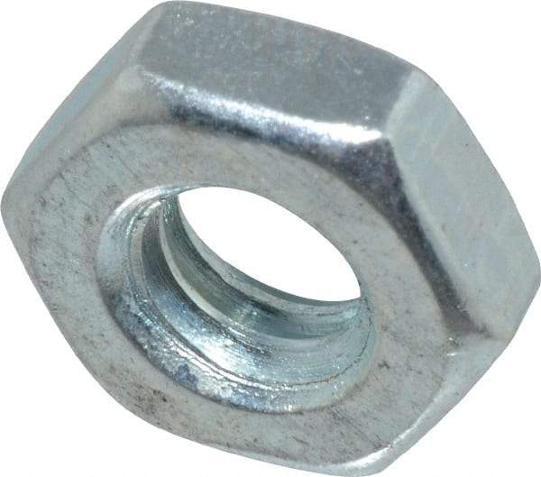 Value Collection - 1/4-20 UNC Steel Right Hand Hex Jam Nut - 7/16" Across Flats, 0.1563" High, Zinc-Plated Finish - A1 Tooling