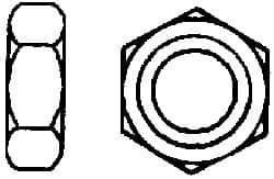 Value Collection - 1-1/8 - 7 UN Steel Right Hand Hex Jam Nut - 2-1/4" Across Flats, 27/32" High, Uncoated - A1 Tooling