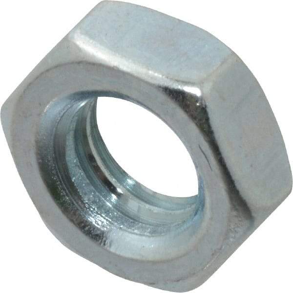 Value Collection - 5/16-18 UNC Steel Right Hand Hex Jam Nut - 1/2" Across Flats, 3/16" High, Zinc-Plated Finish - A1 Tooling