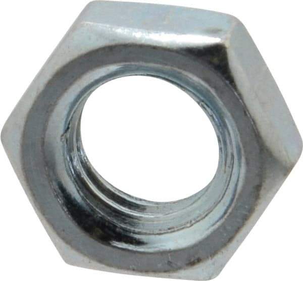 Value Collection - 3/8-16 UNC Steel Right Hand Hex Jam Nut - 9/16" Across Flats, 0.2188" High, Zinc-Plated Finish - A1 Tooling