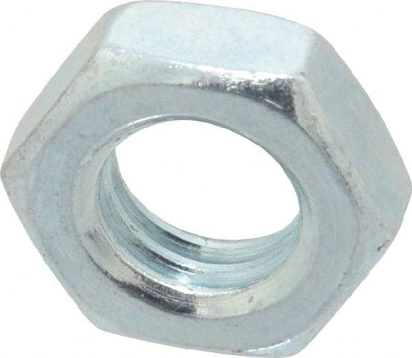 Value Collection - 7/16-14 UNC Steel Right Hand Hex Jam Nut - 11/16" Across Flats, 1/4" High, Zinc-Plated Finish - A1 Tooling