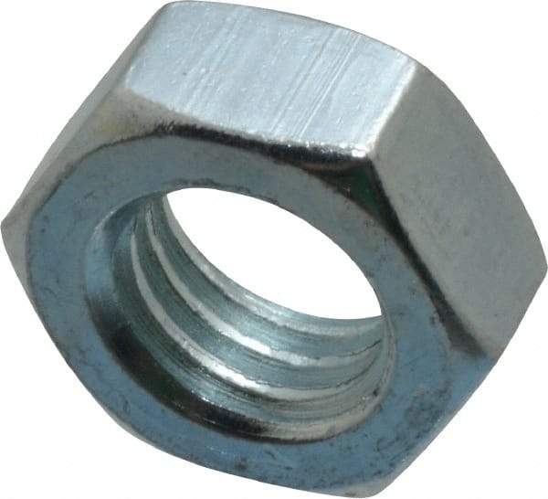 Value Collection - 1/2-13 UNC Steel Right Hand Hex Jam Nut - 3/4" Across Flats, 5/16" High, Zinc-Plated Finish - A1 Tooling