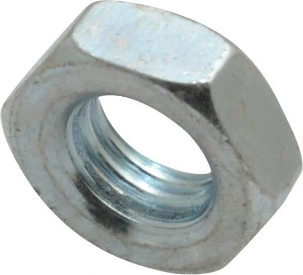 Value Collection - 5/16-24 UNF Steel Right Hand Hex Jam Nut - 1/2" Across Flats, 3/16" High, Zinc-Plated Finish - A1 Tooling