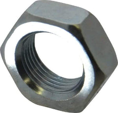 Value Collection - 7/8-14 UN Steel Right Hand Hex Jam Nut - 1-5/16" Across Flats, 31/64" High, Zinc-Plated Finish - A1 Tooling