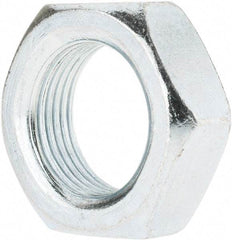 Value Collection - 1-14 UNF Steel Right Hand Hex Jam Nut - 1-1/2" Across Flats, 0.5469" High, Zinc-Plated Finish - A1 Tooling