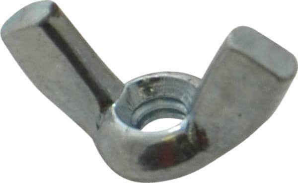 Value Collection - #6-32 UNC, Zinc Plated, Steel Standard Wing Nut - 0.72" Wing Span, 0.41" Wing Span - A1 Tooling