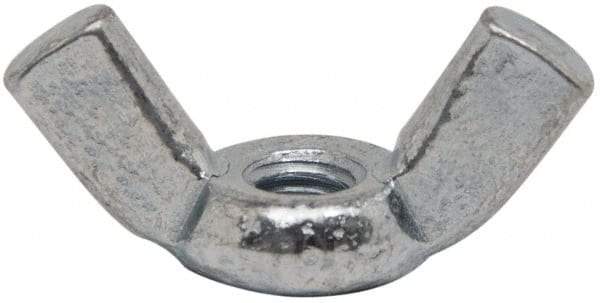 Value Collection - #8-32 UNC, Zinc Plated, Steel Standard Wing Nut - 0.91" Wing Span, 0.47" Wing Span - A1 Tooling