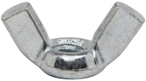 Value Collection - #10-24 UNC, Zinc Plated, Steel Standard Wing Nut - 0.91" Wing Span, 0.47" Wing Span - A1 Tooling