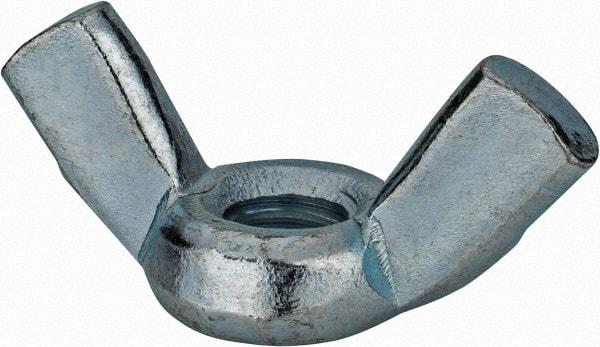 Value Collection - 7/16-14 UNC, Zinc Plated, Steel Standard Wing Nut - 1.94" Wing Span, 1" Wing Span - A1 Tooling