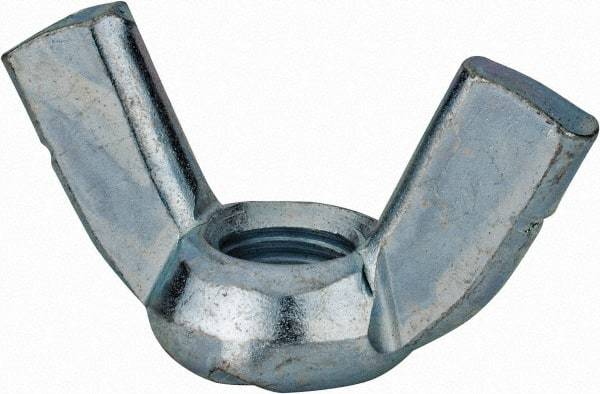 Value Collection - 5/8-11 UNC, Zinc Plated, Steel Standard Wing Nut - 2.76" Wing Span, 1.44" Wing Span - A1 Tooling