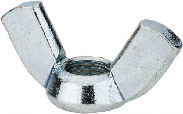 Value Collection - 5/16-24 UNF, Zinc Plated, Steel Standard Wing Nut - 1-1/4" Wing Span, 0.66" Wing Span - A1 Tooling