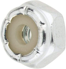 Value Collection - #6-32 UNC Grade 2 Hex Lock Nut with Nylon Insert - 5/16" Width Across Flats, 3/16" High, Zinc-Plated Finish - A1 Tooling