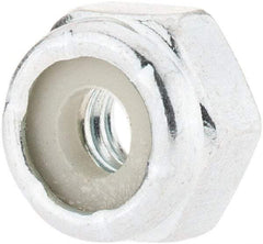 Value Collection - #10-24 UNC Grade 2 Hex Lock Nut with Nylon Insert - 3/8" Width Across Flats, 1/4" High, Zinc-Plated Finish - A1 Tooling