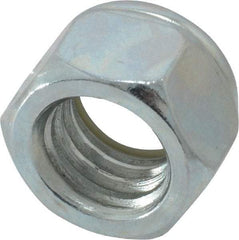 Value Collection - 7/16-14 UNC Grade 2 Hex Lock Nut with Nylon Insert - 11/16" Width Across Flats, 15/32" High, Zinc-Plated Finish - A1 Tooling