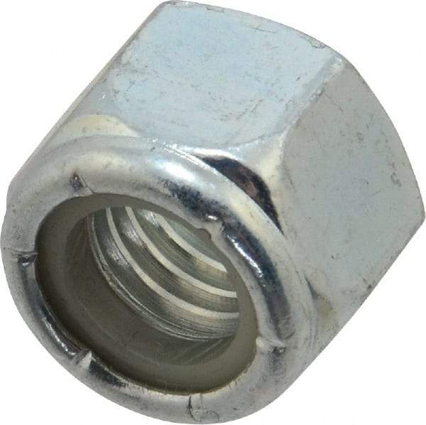 Value Collection - 1/2-13 UNC Grade 2 Hex Lock Nut with Nylon Insert - 3/4" Width Across Flats, 39/64" High, Zinc-Plated Finish - A1 Tooling