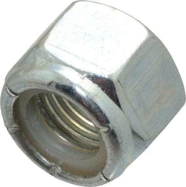 Value Collection - 1/2-20 UNF Grade 2 Hex Lock Nut with Nylon Insert - 3/4" Width Across Flats, 39/64" High, Zinc-Plated Finish - A1 Tooling