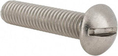 Value Collection - 3/8-16 UNC, 1-3/4" Length Under Head Slotted Drive Machine Screw - Round Head, Grade 18-8 Stainless Steel, Uncoated, Without Washer - A1 Tooling