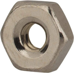 Value Collection - #4-40 UNC Stainless Steel Right Hand Machine Screw Hex Nut - 1/4" Across Flats, 3/32" High, Uncoated - A1 Tooling