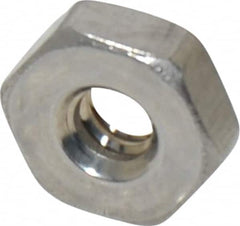 Value Collection - #6-32 UNC Stainless Steel Right Hand Machine Screw Hex Nut - 5/16" Across Flats, 7/64" High, Uncoated - A1 Tooling