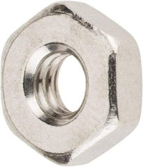 Value Collection - #8-32 UNC Stainless Steel Right Hand Machine Screw Hex Nut - 11/32" Across Flats, 1/8" High, Uncoated - A1 Tooling