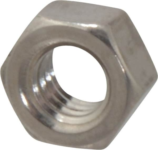 Value Collection - 5/16-18 UNC Stainless Steel Right Hand Hex Nut - 1/2" Across Flats, 17/64" High, Uncoated - A1 Tooling