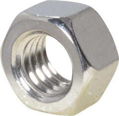 Value Collection - 3/8-16 UNC Stainless Steel Right Hand Hex Nut - 9/16" Across Flats, 21/64" High, Uncoated - A1 Tooling