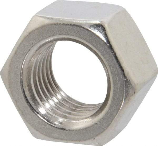 Value Collection - 1-8 UNC Stainless Steel Right Hand Hex Nut - 1-1/2" Across Flats, 55/64" High, Uncoated - A1 Tooling