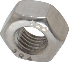 Value Collection - 1/4-28 UNF Stainless Steel Right Hand Hex Nut - 7/16" Across Flats, 7/32" High, Uncoated - A1 Tooling