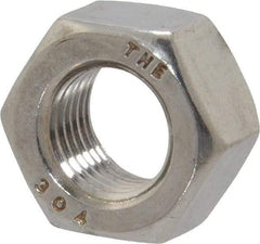 Value Collection - 7/16-20 UNF Stainless Steel Right Hand Hex Nut - 11/16" Across Flats, 3/8" High, Uncoated - A1 Tooling