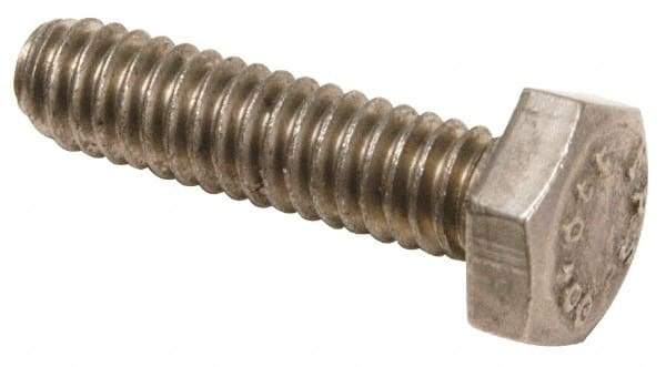 Made in USA - 1/2-20 UNF, 1-1/2" Length Under Head Hex Head Cap Screw - Fully Threaded, Grade 18-8 Stainless Steel, Uncoated, 3/4" Hex - A1 Tooling