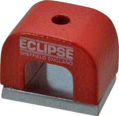 Eclipse - 1 Hole, 3/16" Hole Diam, 51/64" Overall Width, 1-3/16" Deep, 51/64" High, Alnico Power Magnets - 0.3" Pole Width, 550°C Max Operating Temp, Grade 5 Alnico - A1 Tooling