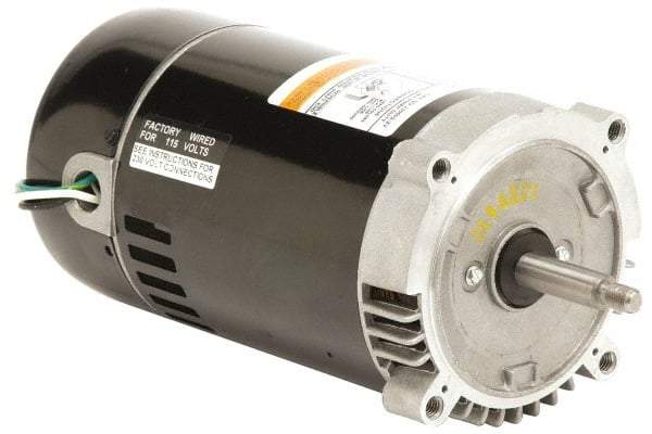 US Motors - 1 hp, ODP Enclosure, Auto Thermal Protection, 3,450 RPM, 115/230 Volt, 60 Hz, Industrial Electric AC/DC Motor - Size 56 Frame, C-Face Mount, 1 Speed, Ball Bearings, B Class Insulation, CCW Drive End - A1 Tooling