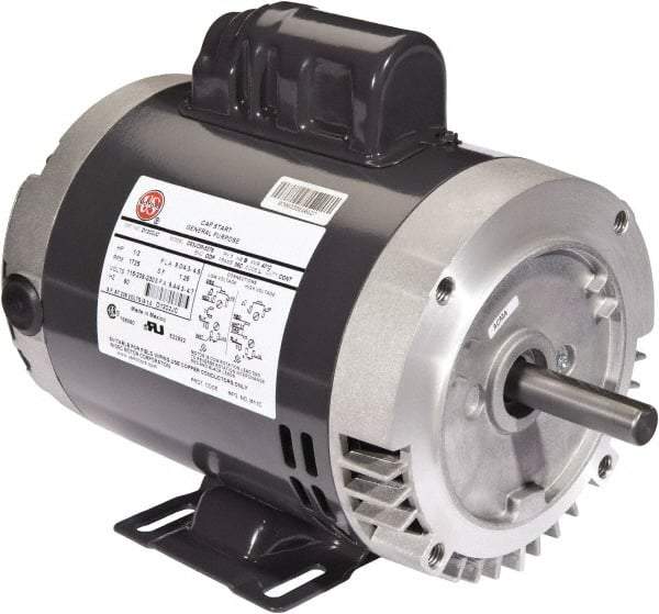 US Motors - 1/2 hp, ODP Enclosure, Auto Thermal Protection, 1,725 RPM, 115/208-230 Volt, 60 Hz, Industrial Electric AC/DC Motor - Size 56 Frame, J-Face/Base Mount, 1 Speed, Ball Bearings, 8.9/4.4-4.5 Full Load Amps, B Class Insulation, CCW Drive End - A1 Tooling