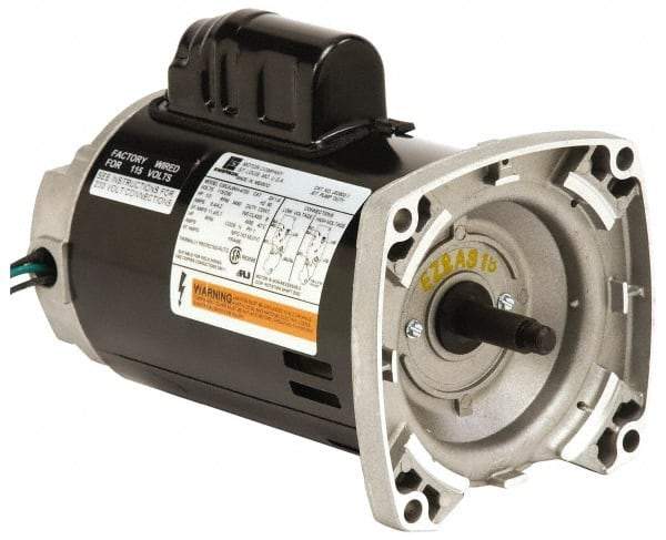 US Motors - 1/2 hp, ODP Enclosure, Auto Thermal Protection, 3,450 RPM, 115/230 Volt, 60 Hz, Industrial Electric AC/DC Motor - Size 56 Frame, Square Flange Mount, 1 Speed, Ball Bearings, 8.4/4.2 Full Load Amps, B Class Insulation, CCW Drive End - A1 Tooling