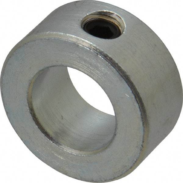 Climax Metal Products - 11/16" Bore, Steel, Set Screw Shaft Collar - 1-1/4" Outside Diam, 9/16" Wide - A1 Tooling