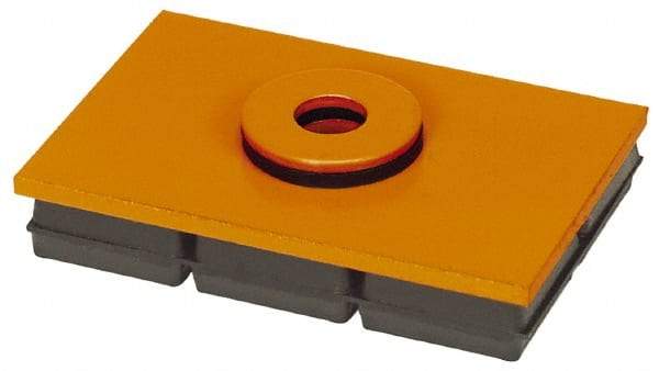 Mason Ind. - 8" Long x 8" Wide x 1" Thick, Neoprene & Steel, Machinery Leveling Pad & Mat - 3,200 Lb Max Load - A1 Tooling