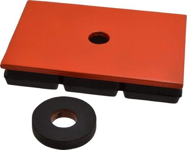 Mason Ind. - 6" Long x 4" Wide x 1" Thick, Neoprene & Steel, Machinery Leveling Pad & Mat - 1,200 Lb Max Load - A1 Tooling