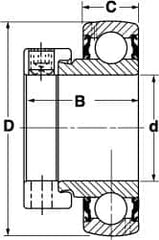 SKF - 2" ID x 3-15/16" OD, 7,540 Lb Dynamic Capacity, Insert Bearing Insert Bearing - 63/64" Race Width, 6,520 Lb Static Capacity - A1 Tooling