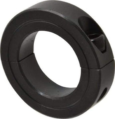 Made in USA - 1-1/4" Bore, Steel, Two Piece Shaft Collar - 2-1/16" Outside Diam, 1/2" Wide - A1 Tooling